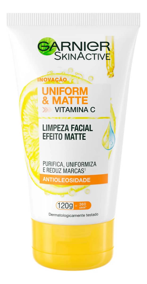 Creme De Limpeza Facial Uniform & Matte 120g Garnier