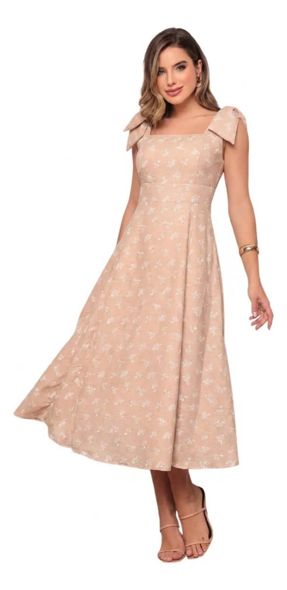 Vestido Longo Linho Casamento Civil E Noiva Midi Duna Bege G1 (46)