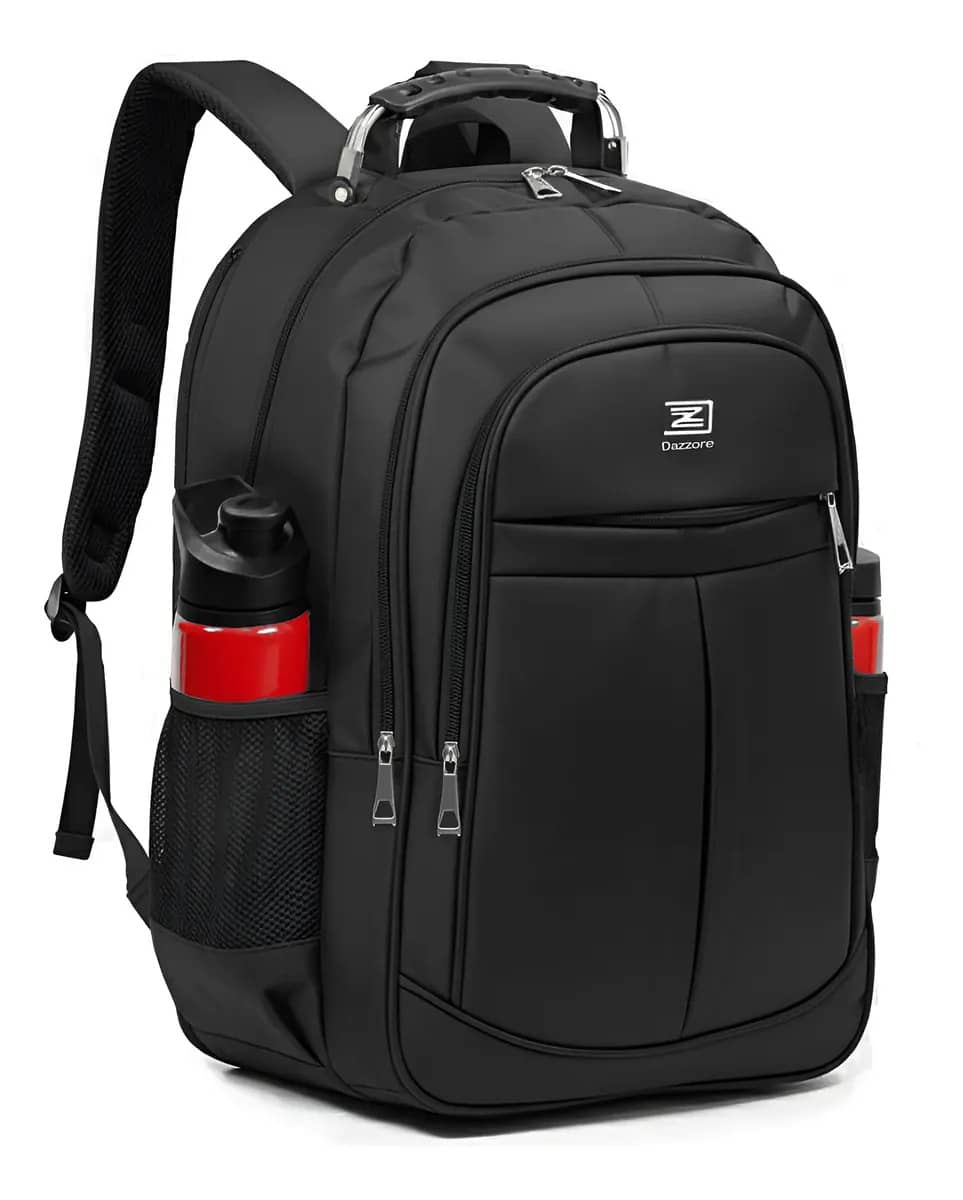 Mochila Masculina Grande Reforçada Notebook Impermeável Trabalho Escola Faculdade Preto Dazzore Liso