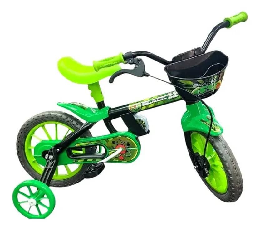 Bicicleta Para Meninos E Meninas Nathor Rodado 12 Tts Tutti Green 12 Verde