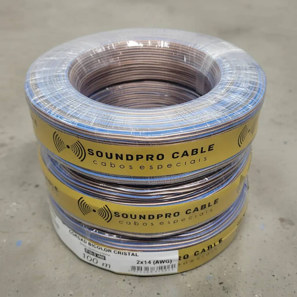 Fio Cabo Bicolor Paralelo Awg 14 Soundpro 50m Cristal Som