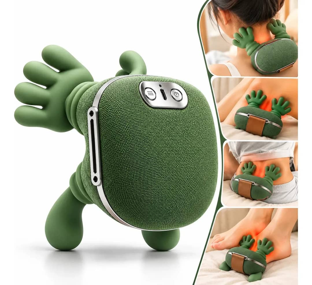 Massageador Pescoço Ombro Recarregável Maozinha Pescoço Verde 127/220v
