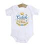 Roupa De Bebê Nome Menino Caleb Presente De Deus Branco G